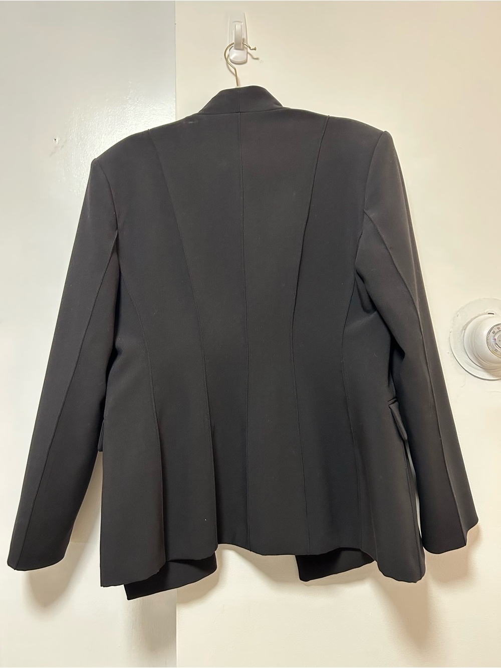 ZARA ZW Collection Tailored Black Collarless Blazer - Picture 4 of 9